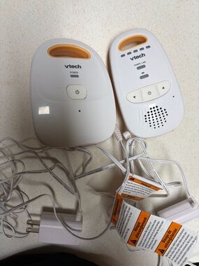 VTech White and Orange Baby Monitor Set